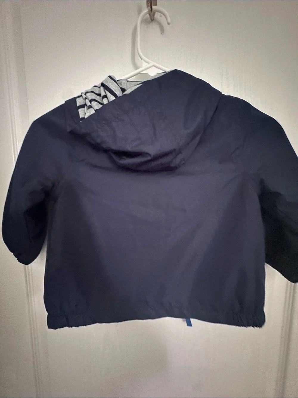 Carter's Navy Hooded Rain Jacket with Blue Zipper Pull